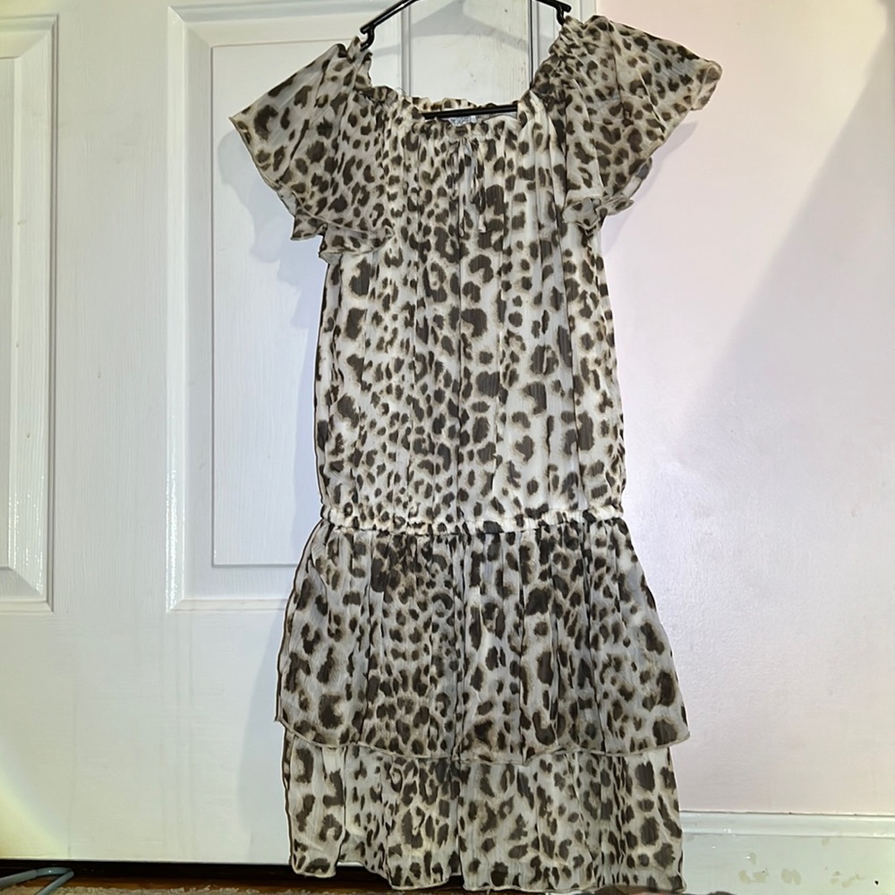 Cheetah print dress I love this dress I wore it to a wedding shower.